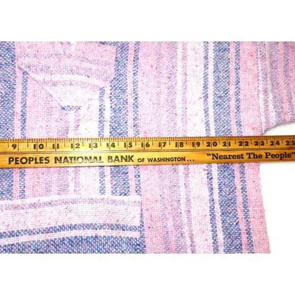 Baja Hoodie Pullover Pink Purple Striped Boho Hippie Festival Skater Aesthetic - Picture 6 of 6